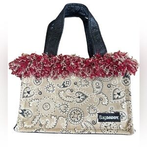Bag Daddy multicolored fabric and fringe handbag